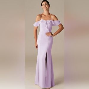 Lilac long bridesmaid dress